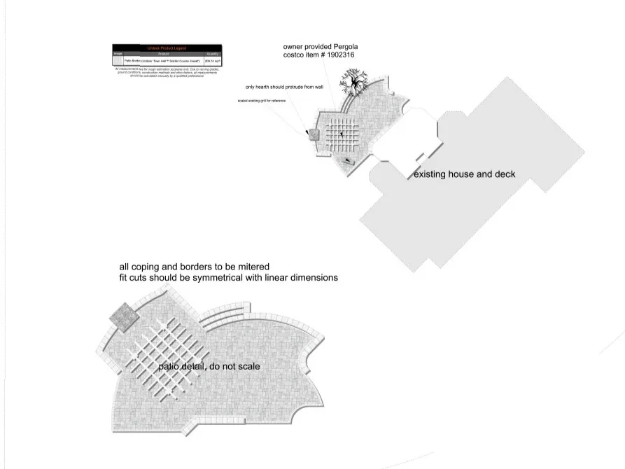 Landscape designer drawings for a residential site planning project